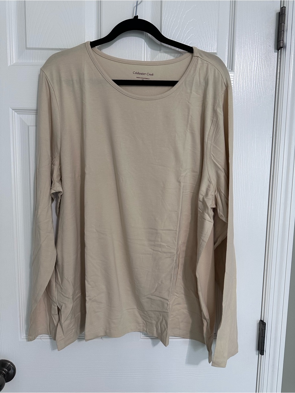 Coldwater Creek Cream Crewneck Tee